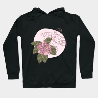 white light pink abstarct line art Hoodie